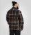 D555 Aldershot Long Sleeve Heavy Shacket Overshirt Tan/Navy Check - Skjorter - Store skjorter - 2XL-8XL