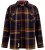D555 Aldershot Long Sleeve Heavy Shacket Overshirt Tan/Navy Check - Skjorter - Store skjorter - 2XL-8XL