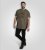 D555 Stockton Gorilla Playing Drums Crew Neck T-Shirt Khaki - T-skjorter - Store T-skjorter - 2XL-14XL