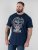 D555 Linton T-skjorte med Flerfarget Hodeskalletrykk Marineblå - T-skjorter - Store T-skjorter - 2XL-14XL