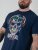 D555 Linton T-skjorte med Flerfarget Hodeskalletrykk Marineblå - T-skjorter - Store T-skjorter - 2XL-14XL