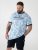 D555 Shoreham AO T-skjorte med Venice Beach trykk Blå - T-skjorter - Store T-skjorter - 2XL-14XL