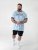 D555 Shoreham AO T-skjorte med Venice Beach trykk Blå - T-skjorter - Store T-skjorter - 2XL-14XL