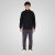 Double Outfitters MTOP-1158 Collegejakke med glidelås Svart - Gensere og hettegensere - Store hettegensere - 2XL-14XL