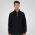Double Outfitters MTOP-1163 Collegegenser med halv glidelås Svart - Gensere og hettegensere - Store hettegensere - 2XL-14XL