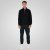 Double Outfitters MTOP-1163 Collegegenser med halv glidelås Svart - Gensere og hettegensere - Store hettegensere - 2XL-14XL