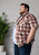Kam Jeans 6368 Checked Short Sleeve Shirt Red - Skjorter - Store skjorter - 2XL-8XL