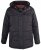 D555 Lonsdale Parka Style Jacket With Embroidery Patch On Sleeve Black - Jakker - Store jakker - 2XL-12XL