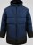 D555 Hank Ripstop Contrast Panelled Padded Hooded Jacket Mørkeblå - Jakker - Store jakker - 2XL-12XL