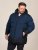 D555 Hank Ripstop Contrast Panelled Padded Hooded Jacket Mørkeblå - Jakker - Store jakker - 2XL-12XL