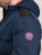 D555 Hank Ripstop Contrast Panelled Padded Hooded Jacket Mørkeblå - Jakker - Store jakker - 2XL-12XL