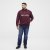 North Latitude Half Zip Genser Vinrød - Gensere og hettegensere - Store hettegensere - 2XL-14XL