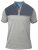 D555 MAURICE Top Paneled Short Sleeve Polo Grey - Polo- & Piqueskjorter - Poloskjorte i store størrelser - 2XL-8XL