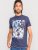 D555 Warner Guitar Printed T-Shirt Navy - T-skjorter - Store T-skjorter - 2XL-14XL