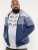 D555 Columbus Cut And Sew Panelled Zip Through Hoody Blue - Gensere og hettegensere - Store hettegensere - 2XL-14XL