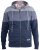 D555 Columbus Cut And Sew Panelled Zip Through Hoody Blue - Gensere og hettegensere - Store hettegensere - 2XL-14XL