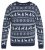 North Latitude 63144 Fjell Reindeer Knit Mørkeblå - Gensere og hettegensere - Store hettegensere - 2XL-14XL