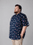 Kam Jeans 6068 Flamingo Short Sleeve Shirt Navy - Skjorter - Store skjorter - 2XL-8XL