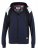 D555 Silverton Contrast Panneled Hoodie Navy - Gensere og hettegensere - Store hettegensere - 2XL-14XL