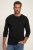 JP1880 702555 Langermet Henley t-skjorte Svart - T-skjorter - Store T-skjorter - 2XL-14XL