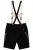 JP1880 Genuine Leather Traditional Lederhosen Shorts Black - Shorts - Store shorts - W40-W60