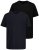 JP1880 711318 T-skjorte med V-hals 2-pakning Svart - T-skjorter - Store T-skjorter - 2XL-14XL