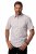 JP1880 Modern Fit Check Print Short Sleeve Shirt Grey - Skjorter - Store skjorter - 2XL-8XL