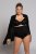 Ulla Popken 781632 Formende truser med høyt liv Svart - Shapewear - 