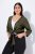 Ulla Popken 794514 Jerseybolero med knyting Mørkegrønn - Boleroer - 
