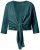 Ulla Popken 794514 Jerseybolero med knyting Petrol - Boleroer - 