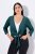 Ulla Popken 794514 Jerseybolero med knyting Petrol - Boleroer - 