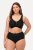 Ulla Popken 800279 Stripete truser 2-pakning Svart - Truser - 