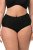 Ulla Popken 800279 Stripete truser 2-pakning Svart - Truser - 
