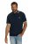 JP1880 802789 Pikéskjorte med hvit kontrastkrage Mørkeblå - Polo- & piqueskjorter - Poloskjorte i store størrelser - 2XL-8XL