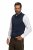 JP1880 Mottled Stretch Knit Stand-up Collar Vest Navy Blue - Jakker - Store jakker - 2XL-12XL