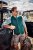 JP1880 Mottled Stretch Knit Stand-up Collar Vest Turquoise Blue - HERREKLÆR 2XL-14XL - 