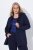 Ulla Popken 812754 Jerseyblazer i punto di roma Mørkeblå - Blazere - Blazere i store størrelser for dame