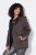 Ulla Popken 812880 Strikkefleecejakke med teddyfleece Taupe - Fleecetøy - 