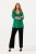 Ulla Popken 813306 Vide dressbukser med strikk i livet Svart - Stoffbukser - Vide bukser til dame i store størrelser