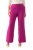 Ulla Popken 813306 Vide dressbukser med strikk i livet Magenta - Stoffbukser - Vide bukser til dame i store størrelser