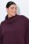 Ulla Popken 820620 Ponchogenser med høy hals Plomme - Ponchoer og capes - 
