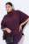 Ulla Popken 820620 Ponchogenser med høy hals Plomme - Ponchoer og capes - 