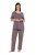 Ulla Popken 821244 Prikkete pyjamas Brun - Pyjamas/Loungewear - 