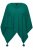 Ulla Popken Knit Pointed Hem Poncho Emerald Green - Hettegensere og collegegensere - 