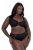 Ulla Popken 822864 Blomstrete truser med blonder Svart - Truser - 