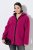 Ulla Popken 823371 Teddyjakke med hette og vatterte lommer Fuksia - Fleecetøy - 