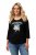 Ulla Popken Horticultural Graphic Floral Tee Black - Trykket T-skjorter for dame - 
