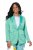 Ulla Popken 826161 Strukturert blazer Grønn - Blazere - Blazere i store størrelser for dame