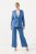 Ulla Popken 826163 Vide dressbukser Denimblå - Stoffbukser - Vide bukser til dame i store størrelser