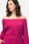 Ulla Popken 827740 Jerseykjole med 3/4-ermer Rosa - Midikjoler - Midikjoler i store størrelser